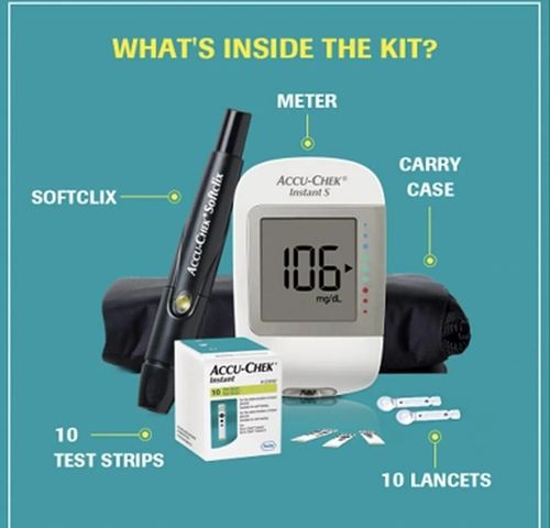 UK New Accu-Chek Instant S Blood Glucose Sugar Testing Kit With 10 FREE Strips — image 2