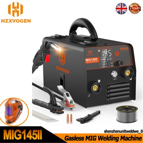 HZXVOGEN 145Amp MIG/Lift-TIG/MMA Welder Flux Cored MIG Welding Machine Inverter
