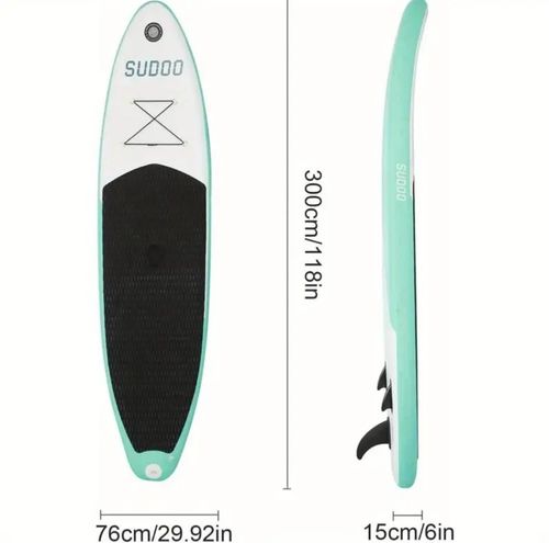 SUDOO 10ft Inflatable Paddle Board SUP Complete Kit Pump Paddle Bag Green — image 5