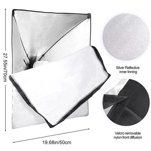 2 X 150W Softbox Lighting Kit Video Photo Soft Box Continuous Light Stand Studio — image 3