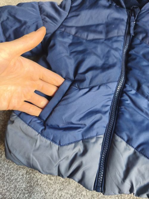 Baby Boys 12-18 Months Blue Warm Winter Hooded Coat Puffer Jacket  MotherCare