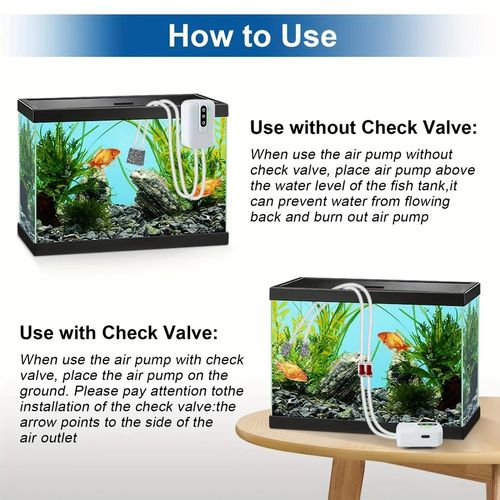 Silent Aquarium Oxygen Pump Air Pump Fish Tank Twin Outlet Valve Accessories UK — image 11