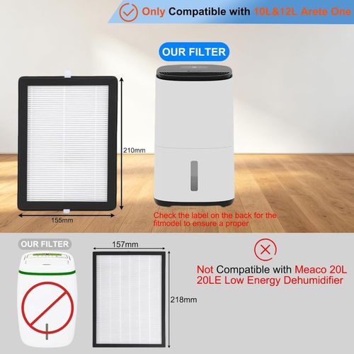 3 Pack H13 HEPA Replacement Filters Compatible with MeacoDry Arete One — image 2