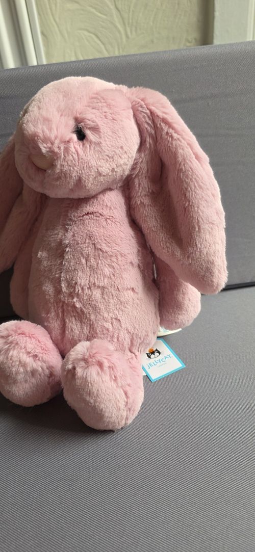 Jellycat Bashful Tulip Bunny BAS3BTPN Plush Soft Toy Pink White With Tags Medium — image 2