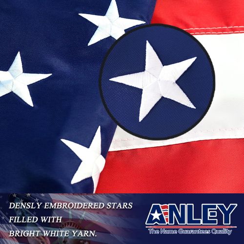 Anley Everstrong 6x10 Foot American Flag Embroidered US Flag US Banner Polyester — image 3