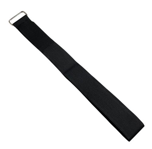 Black Hook & Loop Heavy Duty Strap Fastener with Metal Buckle — image 1