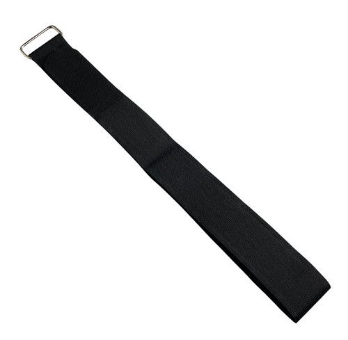 Black Hook & Loop Heavy Duty Strap Fastener with Metal Buckle