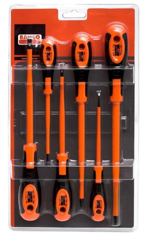 Bahco 620-6 VDE 1000v Insulated 6 Piece Screwdriver Slotted & Phillips Set