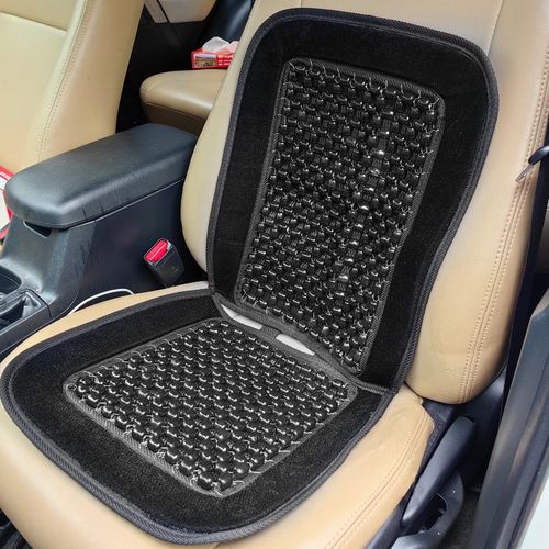 Black Wooden Bead Car Van Taxi Front Seat Cover Cushion Classic Beaded Design UK — image 13
