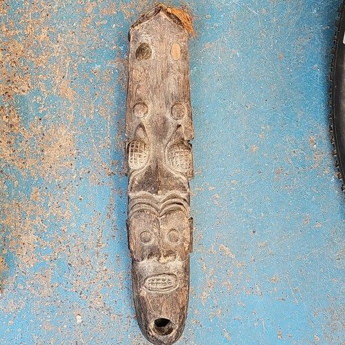 Vintage Sepik River Papua New Guinea Carved Wood Mask Tribal Art Oceanic 55cm
