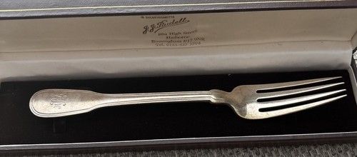 Vintage Tiffany & Co Sterling Silver Dinner Fork 20cm Monogrammed Antique