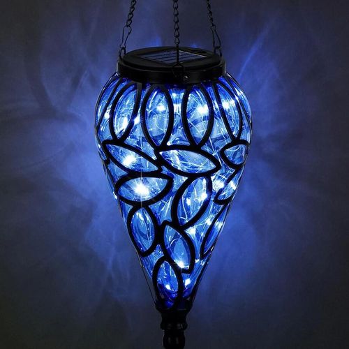 Outdoor Garden Solar Powered LED Light Lantern Hanging Yard Decoration Lamp — image 11