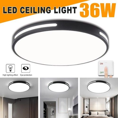 Modern LED Ceiling Light Square Panel Down Lights Bathroom Kitchen Bedroom Lamps
