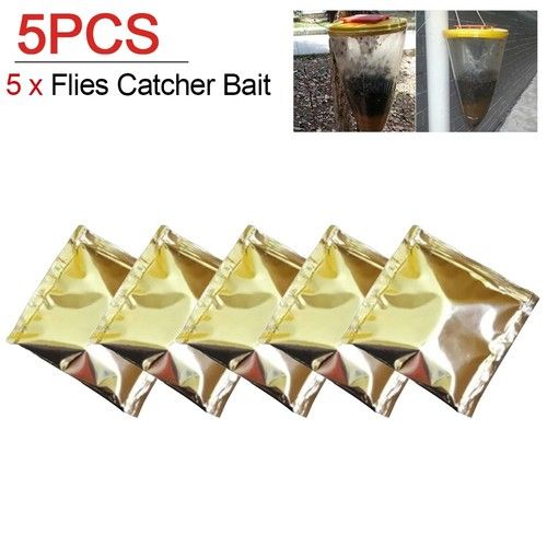 2X Red Top Fly Trap Bag Catcher 20,000 Flies Insects Pest Control Killer Bait UK