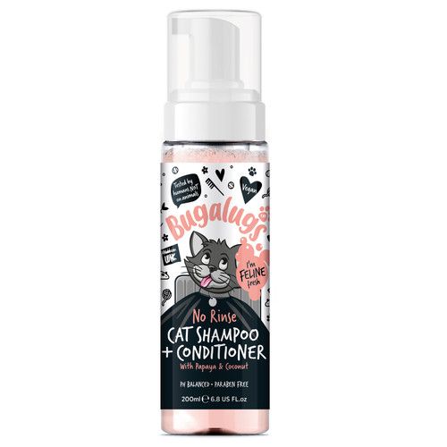No Rinse Cat Shampoo Grooming Bugalugs Brush Through Conditioner Papaya Coconut