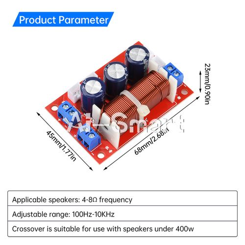 Speaker Frequency Divider Audio Crossover Board 2 Way 100Hz-10KHz Adjustable — image 3