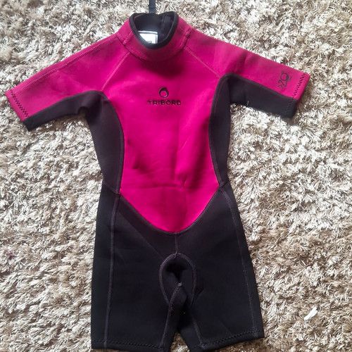 Tribord Children’s Shorty Wetsuit Shortie Pink/Black Size 6 Years