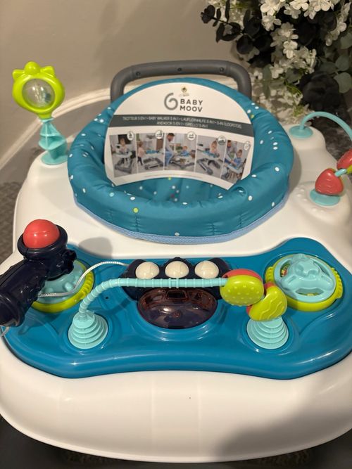Babymoov 5-in-1 Baby Walker Lights & Sound/Music Play Tray Blue/White/Grey — image 1