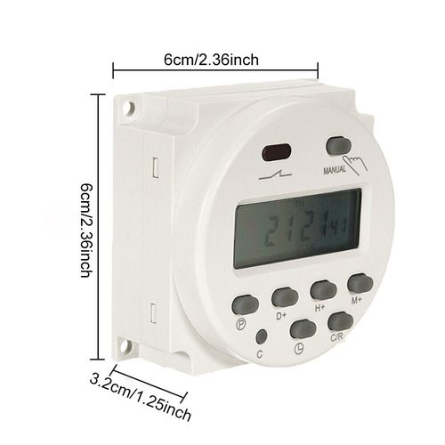 DC 12V 16A LCD Digital Timer Switch Electronic Power Programmable Time Relay UK — image 2