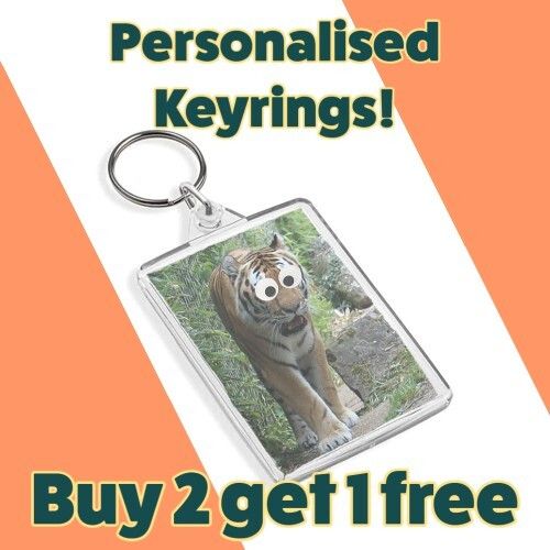 Custom Photo Keyring Personalised  Any Image or Text  Double‑Sided Key Ring Gift — image 1