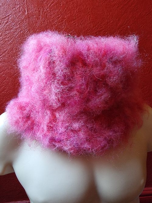 New Luxury Set,Hand Knit In 14 Strands Hat And Neck Warmer,83% Charisma Mohair — image 4