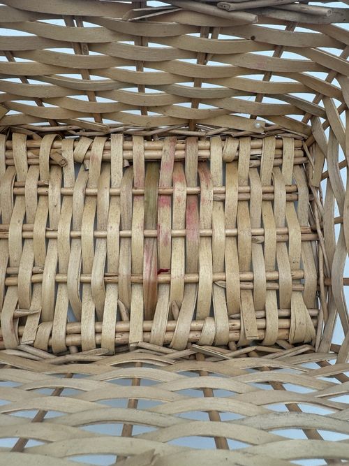 Rectangular Woven Wicker Storage Basket Natural Wood Decorative Tray 11" x 4.9" — image 3