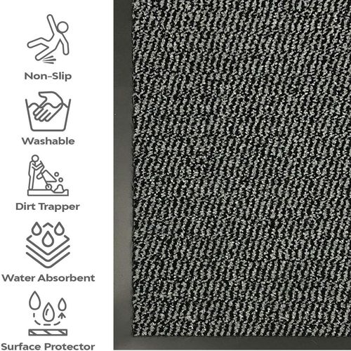 LARGE BARRIER DOOR MAT HEAVY DUTY NON SLIP RUBBER BACK KITCHEN HALLWAY FLOOR RUG — image 8