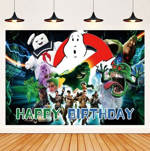 3D Ghostbusters Backdrop Birthday Party Banner Photo Studio Background Decor