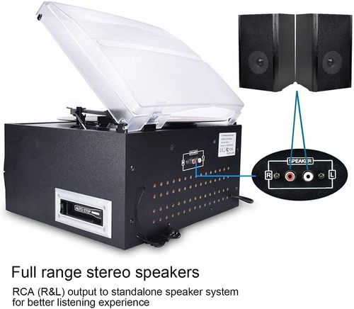 Bluetooth Record Player Turntable with Stereo Speaker, LP Vinyl to MP3 Converter — image 4
