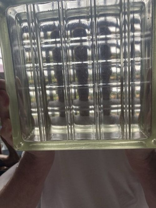 100 aprox vintage Glass Wall bricks 1950 1960s 25 images when you look through 