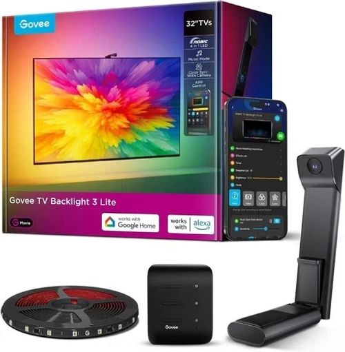 New Govee H6690 TV Backlight 3 Lite Fish-Eye Correction Function Sync 32" TV