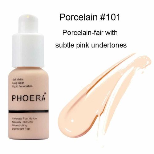 PHOERA® Foundation Concealer Full Coverage Makeup Matte Brighten long lasting UK — image 1