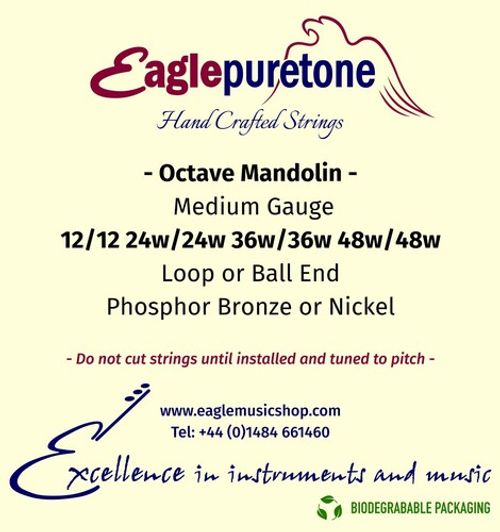 Eagle-Puretone Octave Mandolin Strings 12/12, 24w/24w, 36w/36w, 48w/48