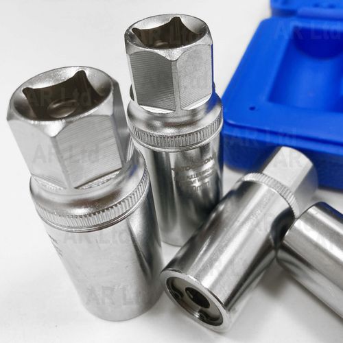 Stud Extractor Remover Socket Set 6-8-10-12mm. Stud Extracting Removal Sockets — image 3