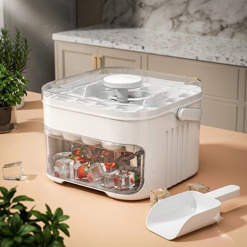 Portable Ice Maker Machine with One-Touch Press double Layer 50 Ice cube Maker
