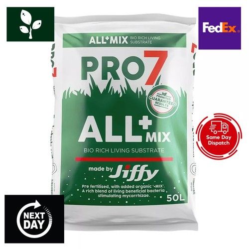 JIFFY PRO7 ALL MIX + - 50L Premium pre-charged rich, living, pre-fertilised soil