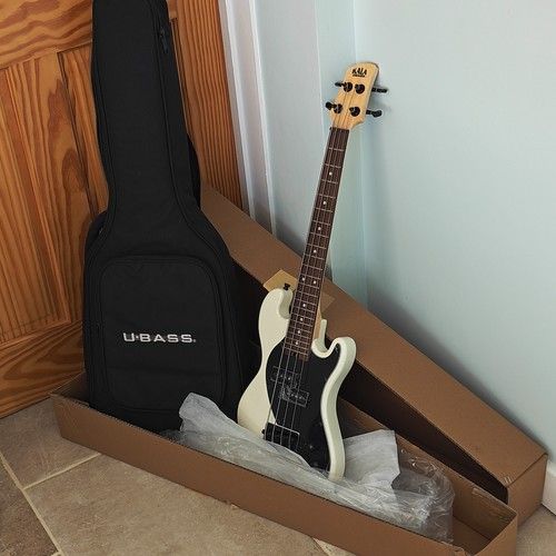 KALA Solid Body U•BASS - 4-String - Fretted -  Cream - Brand New + Gig Bag
