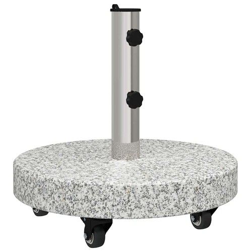 Round Parasol Base Granite Garden Outdoor Umbrella Holder Stand Patio 30kg