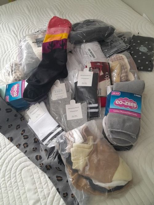 Large Amount of New Socks Mixed Bundle Job Lot Mixed Colours