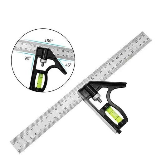 300mm Adjustable Engineers Combination Try Square Set 12” Right Angle Guide