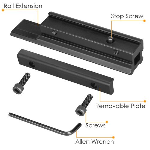 11mm to 20mm Dovetail Picatinny Rail Extension Adapter Scope Mount Base — image 8