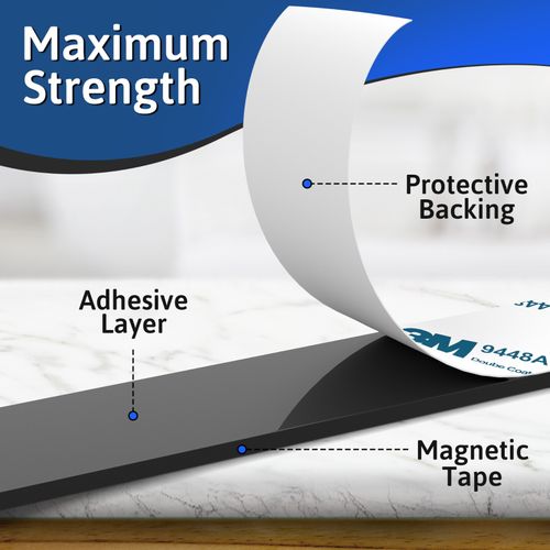 Magnetic Tape Self Adhesive Strong 3M Polarity A+B Magnet Sticky Strip Flexible — image 7