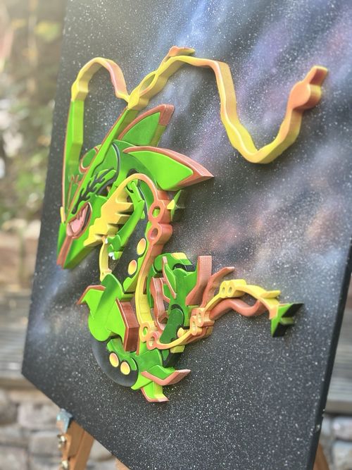 3D Pokémon Rayquaza Dragon Contemporary Art Painting, Unframed Single Piece — image 5