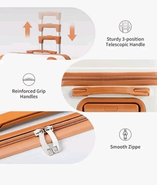 Sab Future 3pc PP Hard Shell Suitcase Set Lightweight Expandable 4-Wheel Lock — image 3