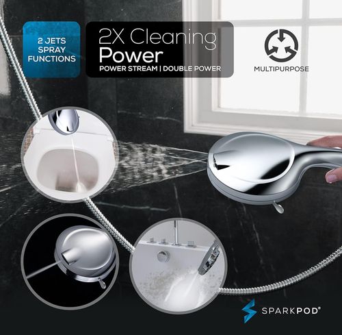 10 Spray Setting Shower Head High Flow Filtered Shower Head, Stainless Hose — image 8
