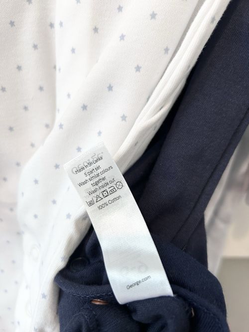 5 Baby Boy Sleepsuits 6-9 Months From George New with Tags — image 8