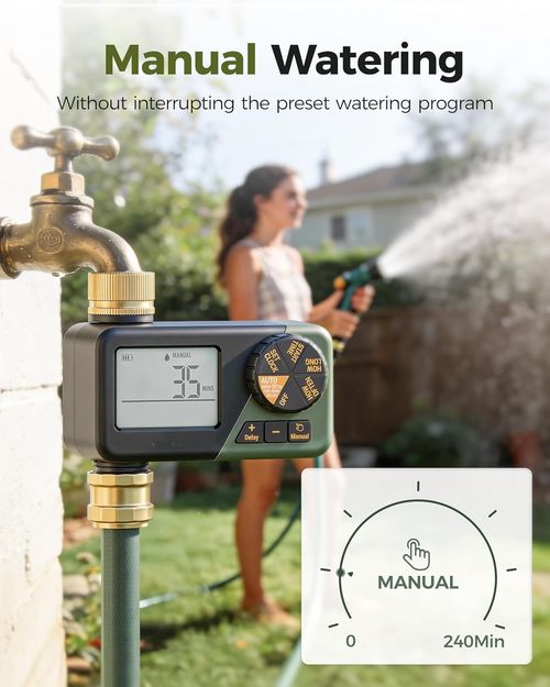 Sprinkler Timer Water Timer with Large Display Programmable Rain Delay for Lawn — image 7