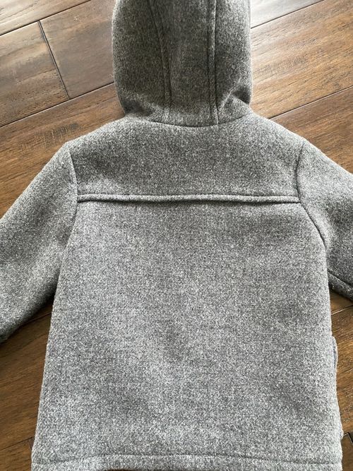 Zara Baby Boy Hooded Wool Blend Coat Pockets Gray Boys 18-24M — image 5