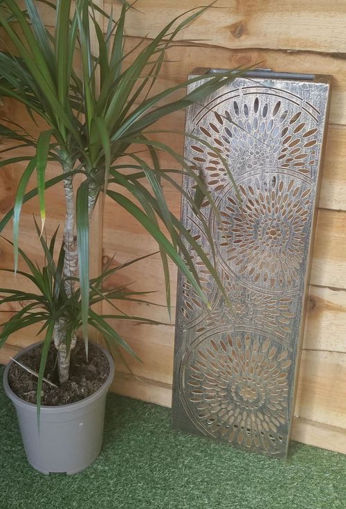 Bronze Garden Wall Art Solar Light Panel Light Up Garden Wall Decoration 60cm — image 7