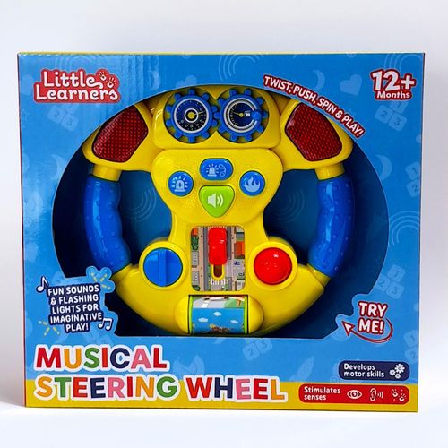 Musical Steering Wheel Baby Toy! YELLOW Fun Learning Interactive Toddler Play — image 2